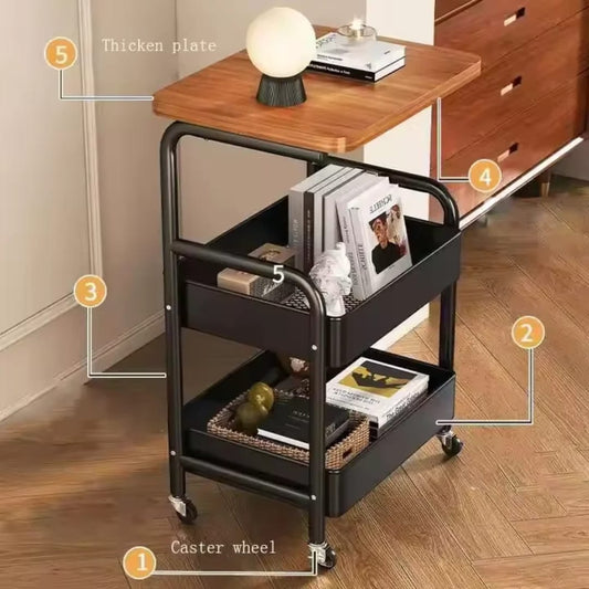 Étagère de rangement mobile 3 niveaux