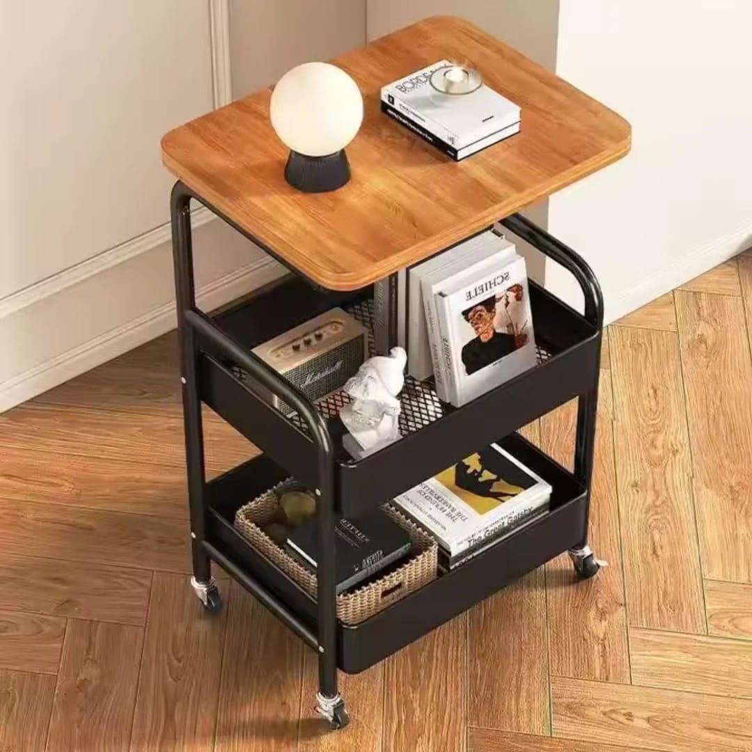 Étagère de rangement mobile 3 niveaux